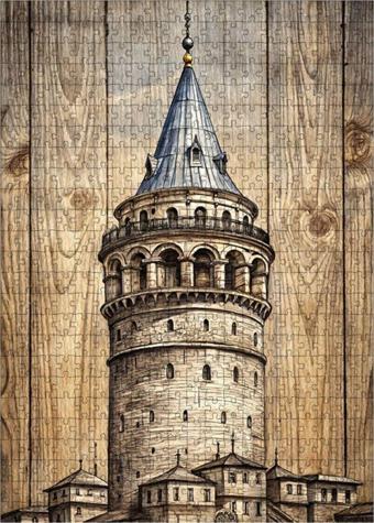 Ekart Ahşap Mdf Puzzle Yapboz Ahşap Fon Galata Kulesi 500 Parça 50 x 70 cm