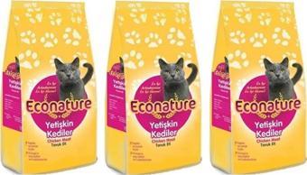 Econature Tavuklu Yetişkin Kedi Maması 1 Kg*3 Adet