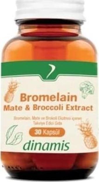 Dinamis Bromelain Mate &b Roccoli Extract 30 Kapsül