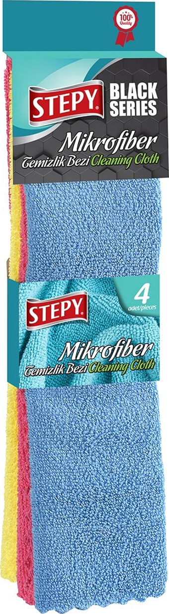 STEPY MİKROFİBER TEMİZLİK BEZİ 36X26CM 4 LÜ