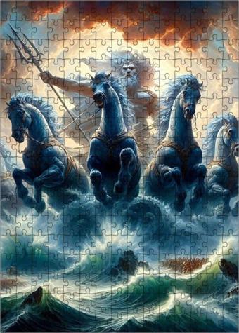 Ekart Ahşap Mdf Puzzle Yapboz Zeus Ve Atlar 255 Parça 35 x 50 cm