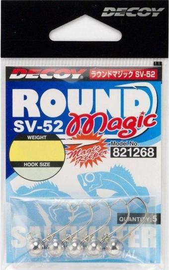 DECOY SV-52 Round Magic JH LRF Jig Head 8 no / 0.9 gr / 5 Adet