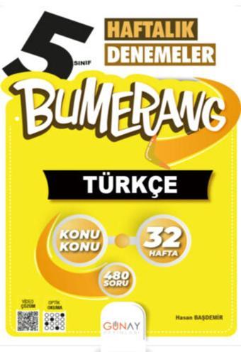 5.Sınıf Bumerang Haftalık Türkçe Denemeleri - Günay Yayıncılık