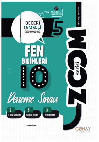 5. Sınıf Zoom Serisi Fen Bilimleri 10'lu Denemeler - Günay Yayıncılık