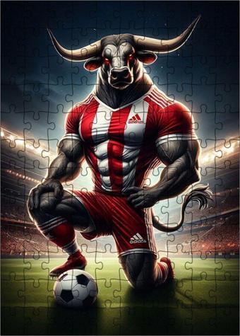 Ekart Ahşap Mdf Puzzle Yapboz Futbol Boğası 120 Parça 25 x 35 cm