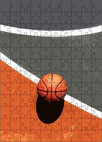 Ekart Ahşap Mdf Puzzle Yapboz Basketbol Topu 120 Parça 25 x 35 cm