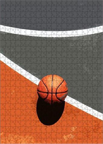 Ekart Ahşap Mdf Puzzle Yapboz Basketbol Topu 500 Parça 50 x 70 cm