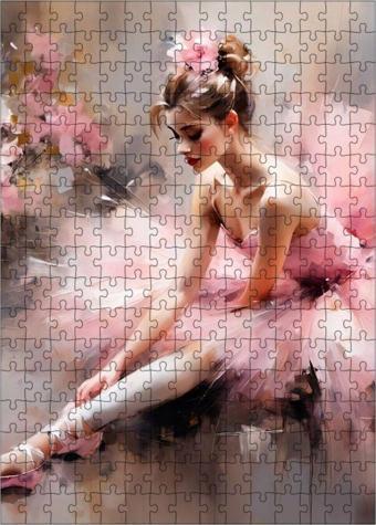 Ekart Ahşap Mdf Puzzle Yapboz Balerin Kız 255 Parça 35 x 50 cm