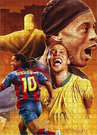 Ekart Ahşap Mdf Puzzle Yapboz Ronaldinho Futbolcu 500 Parça 50 x 70 cm