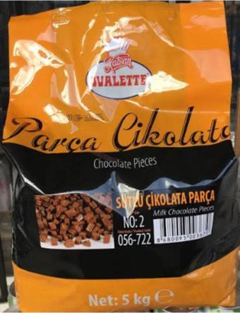 Katsan Ovalette Ovalette Sütlü Parça Çikolata 5Kg