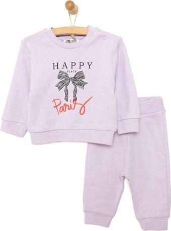 HelloBaby Basic Kız Paris Baskılı Eşofman Takımı Kız Bebek