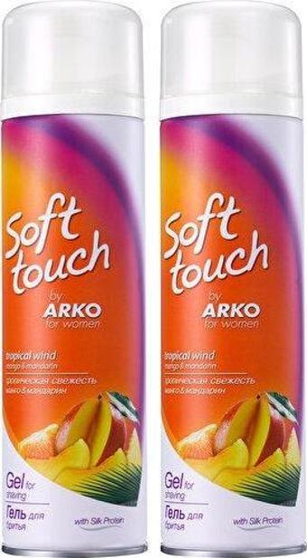 Arko Soft Touch Tropical Wind Kadın Tıraş Jeli 2X200 ml