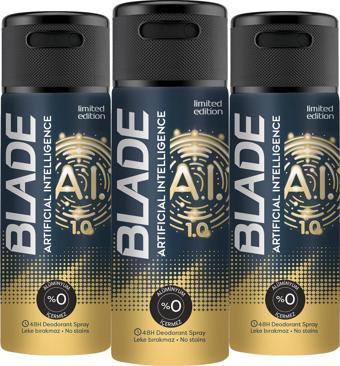 Blade Artificial Intelligence 1.0 Deodorant 3 x 150 ML