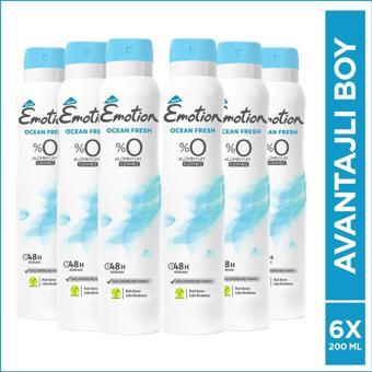 Emotion Ocean Fresh Kadın Deodorant 6x200 Ml