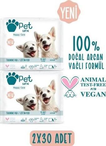 Pet Love Evcil Hayvan Tuvalet Eğitim Pedi 2X30 Adet