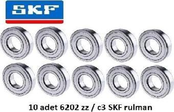 10 Adet Skf 6202 2z / C3 Rulman Made İn İtaly