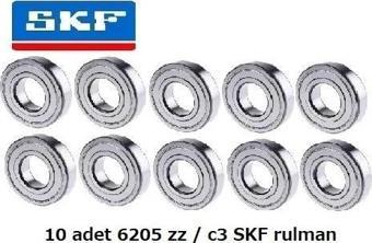 10 Adet Skf 6205 zz / C3 Rulman Made İn İtaly