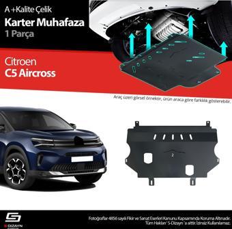 S-Dizayn Citroen C5 Aircross Çelik Karter Muhafaza Koruma 2017 Üzeri A+ Kalite