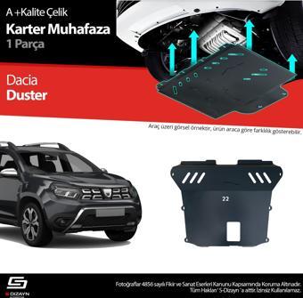 S-Dizayn Dacia Duster Çelik Karter Muhafaza Koruma 2018-2023 A+ Kalite