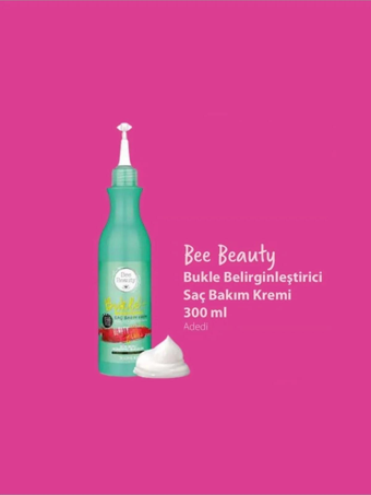 Bee Beauty Bukle Belirginleştirici Saç Bakım Kremi 300 ml 5 Adet Saç Maskesi Hediyeli