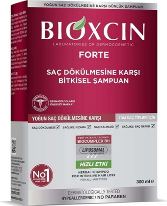 Bioxcin Forte Saç Dökülmesine Karşı Bitkisel Şampuan Tüm Saç Tipleri 300 ml