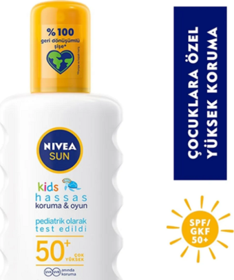 Nivea Sun Çocuk Hassas Güneş Spreyi Gkf50+ 200Ml