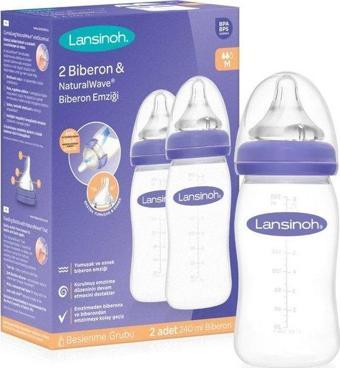 Lansinoh Natural Wave Biberon Seti 2li 240 ml