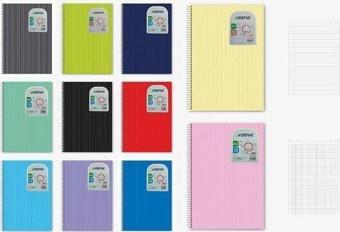 Myline Nova A5 Plastik Kapak 72 Yaprak Kareli Defter 6'lı Paket