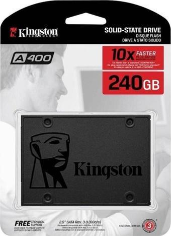 Kingston A400 Ssd 240gb 500mb-350mb/s Sata3 Ssd (Sa400s37/240g)