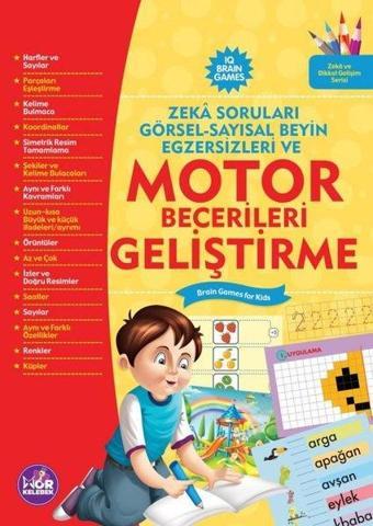 Motor Becerileri Geliştirme - Zeka Soruları Görsel - Sayısal Beyin Egzersizleri Ve - Kolektif  - Mor Kelebek