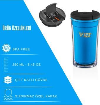 Star Termos Mug 250 Ml Opak Seri - Beyaz ( Piknik Kamp Outdoor Ofis Otel Kafe Okul Kampüs )