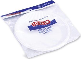 Tofita Büyük Plastik Tabak 10'Lu