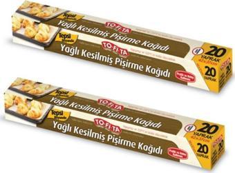 Tofita Hazır Kesilmiş Yağlı Pişirme Kağıdı (20'Li) 2 Paket - 40 Yaprak 42X37 Cm