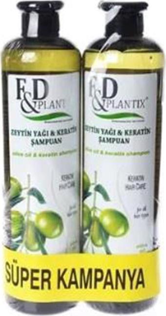 Plantix Zeytin Yağı ve Keratin Şampuan 700 ml 2li