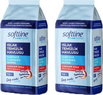 Softline Fresher Islak Temizlik Havlusu Çamaşır Sulu 108 Adet 2 Adet