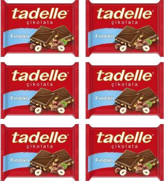 Tadelle Fındıklı Sütlü Tablet Çikolata 60 gr X 6 Adet