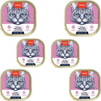 Ton Balıklı Ve Somonlu Alutray Kedi Yaş Mama 40 Gr x 6 Adet