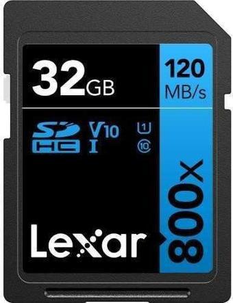 Lexar 32GB High-Performance 800x UHS-I SDHC Memory Card (BLUE Series)