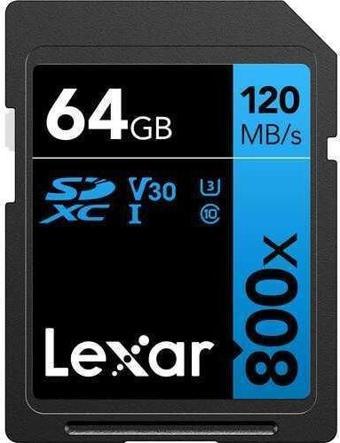 Lexar 64GB High-Performance 800x UHS-I SDXC Memory Card (BLUE Series)