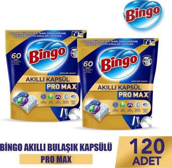 Bingo Akıllı Kapsül Pro Max Bulaşık Makinesi Deterjanı Tableti 120'li