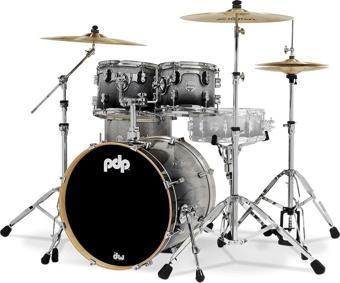 PDP Drums Concept Series 20" 4 Parça Akustik Davul Seti (Silver to Black Fade)