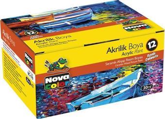 Nova Color AKRILIK BOYA SISE 12 LI 30CC NC-179
