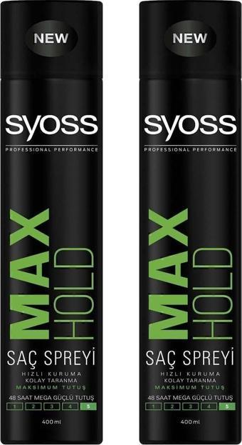 Syoss Maksimum Tutuş Sprey 400 Ml X 2 Adet