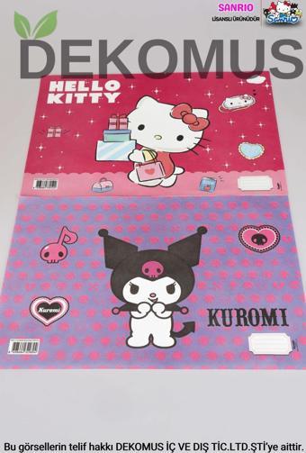 DEKOMUS İLE YENİ SEZON LİSANSLI " BEST FRIENDS " KUROMI VE HELLO KITTY 2'Lİ BESLENME ÖRTÜSÜ 