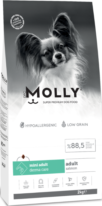 Molly Mini Adult Derma Care Somonlu Küçük Irk Yetişkin Köpek Maması 2 Kg