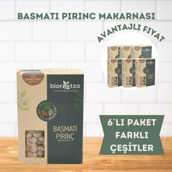 Biorootzo Artizan Bronz Kalıp  Glütensiz Vegan Basmati Pirinç Karışık 6lı Paket x 200 g Avantajlı Paket