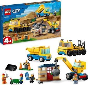 Lego City İnşaat Kamyonları ve Yıkım Gülleli Vinç 60391