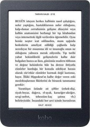 Kobo Nia Siyah E-Kitap Okuma Cihazı