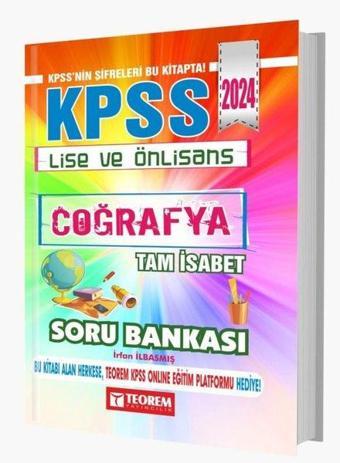 2024 KPSS Lise Ön Lisans Tam İsabet Coğrafya Soru Bankası - Kolektif  - Teorem Yayınları