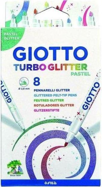 Giotto Turbo Glitter Keçeli 8 lı Pastel Tonlar 426300